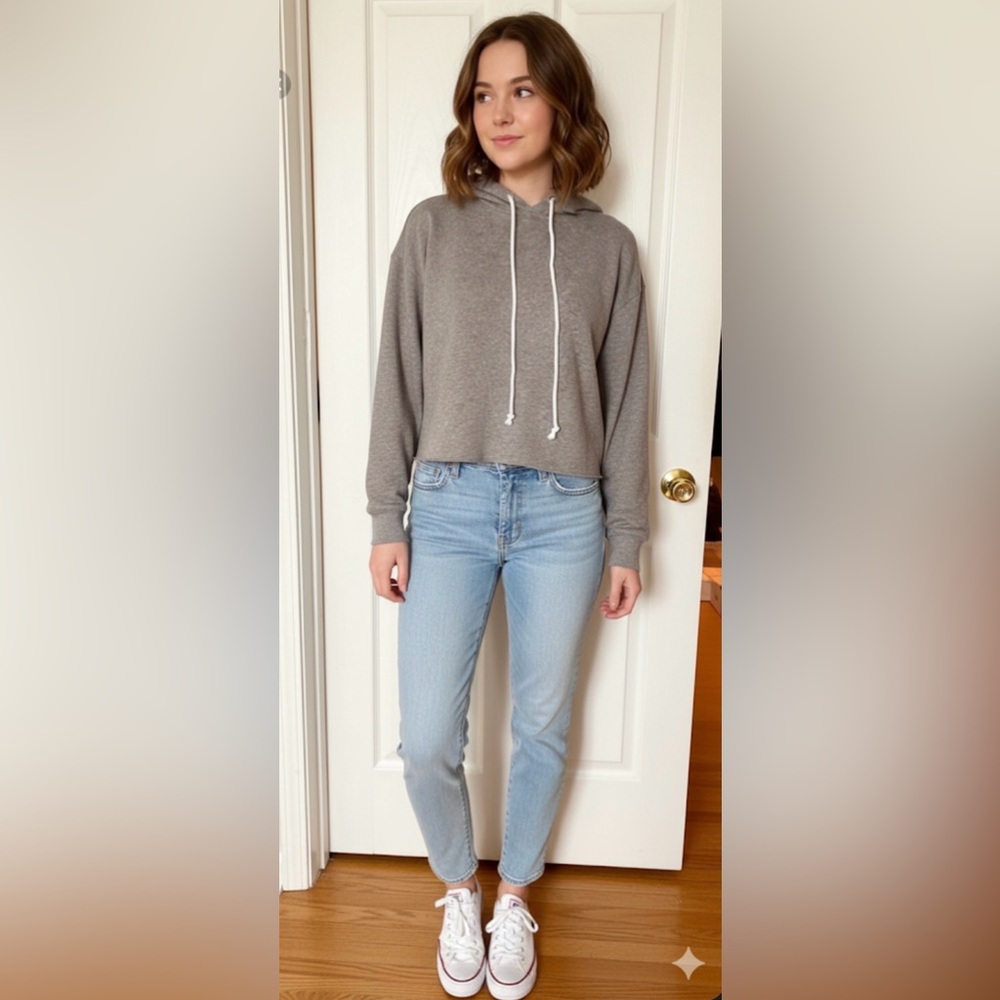 Hoodie Cropped Size Small